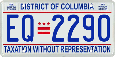 DC license plate EQ2290