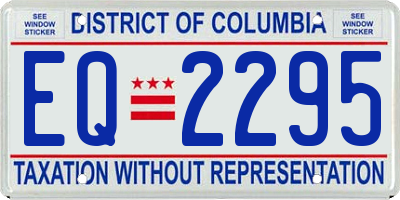 DC license plate EQ2295