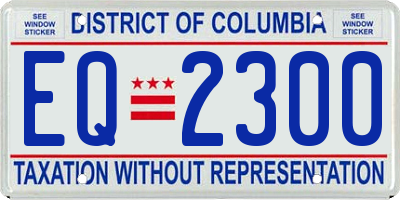 DC license plate EQ2300