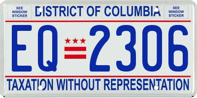 DC license plate EQ2306