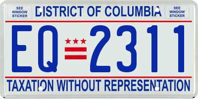 DC license plate EQ2311