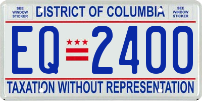 DC license plate EQ2400
