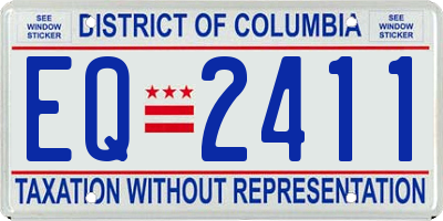 DC license plate EQ2411