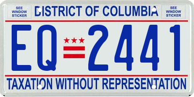DC license plate EQ2441