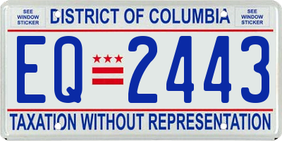 DC license plate EQ2443