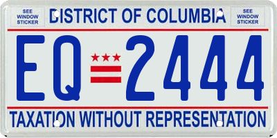 DC license plate EQ2444
