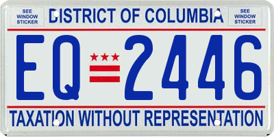 DC license plate EQ2446