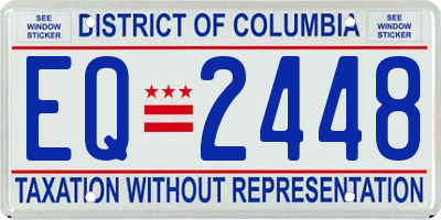 DC license plate EQ2448