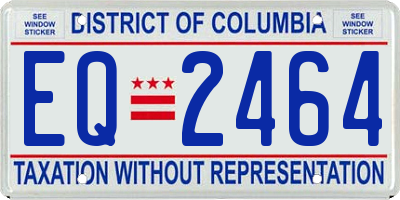 DC license plate EQ2464