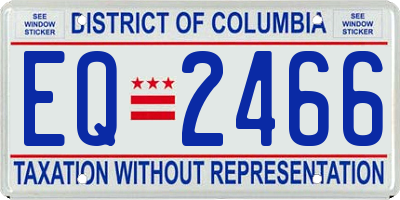 DC license plate EQ2466