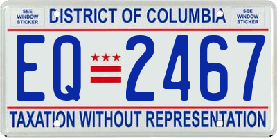 DC license plate EQ2467