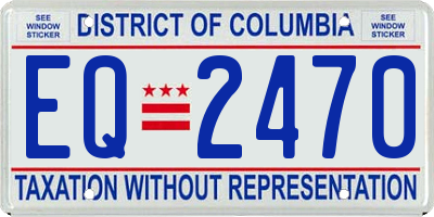DC license plate EQ2470