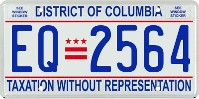 DC license plate EQ2564