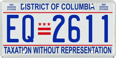 DC license plate EQ2611