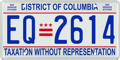 DC license plate EQ2614