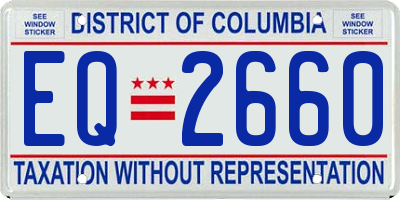 DC license plate EQ2660