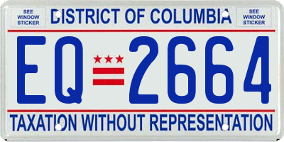 DC license plate EQ2664
