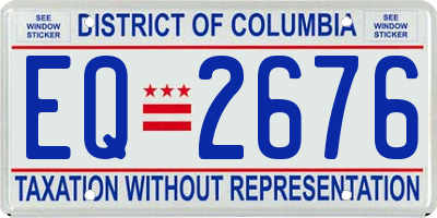 DC license plate EQ2676