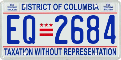 DC license plate EQ2684
