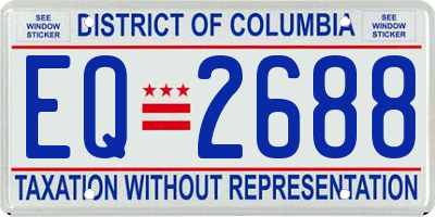 DC license plate EQ2688