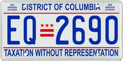 DC license plate EQ2690