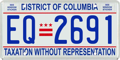 DC license plate EQ2691
