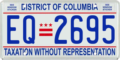 DC license plate EQ2695