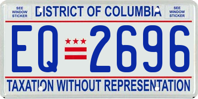 DC license plate EQ2696