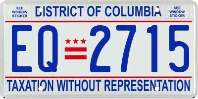 DC license plate EQ2715