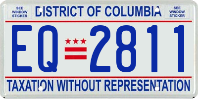DC license plate EQ2811