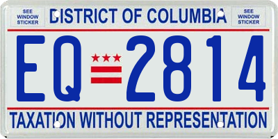 DC license plate EQ2814