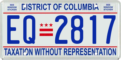 DC license plate EQ2817