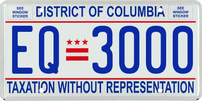 DC license plate EQ3000