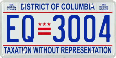 DC license plate EQ3004