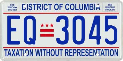 DC license plate EQ3045