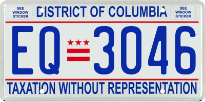 DC license plate EQ3046