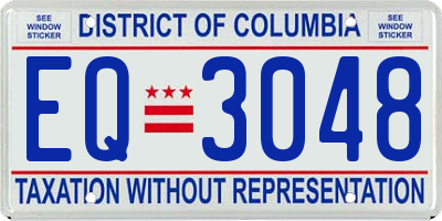 DC license plate EQ3048