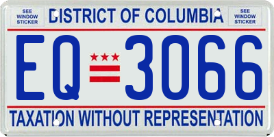 DC license plate EQ3066