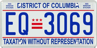 DC license plate EQ3069