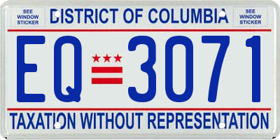 DC license plate EQ3071
