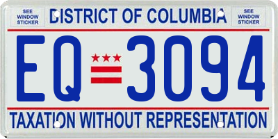 DC license plate EQ3094