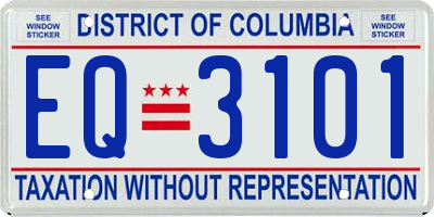 DC license plate EQ3101