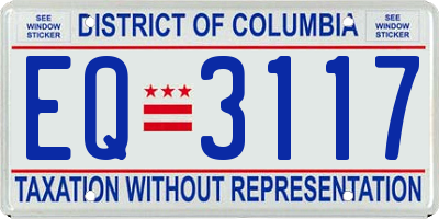 DC license plate EQ3117