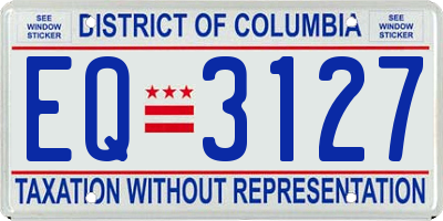 DC license plate EQ3127