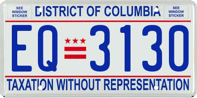 DC license plate EQ3130