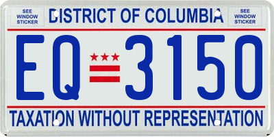 DC license plate EQ3150