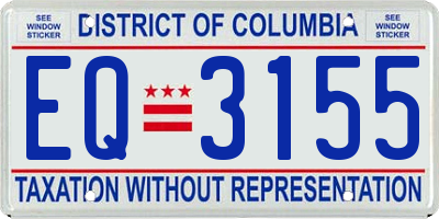 DC license plate EQ3155