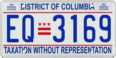 DC license plate EQ3169