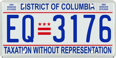 DC license plate EQ3176