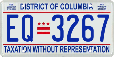 DC license plate EQ3267